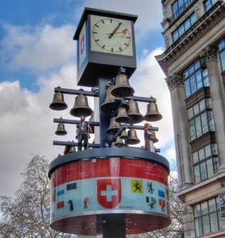 Restored swiss clock @ Leicester Square