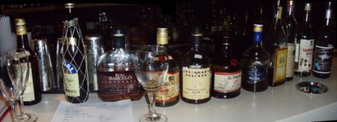Most of the rums we tasted at the Notting Hill Rum Club last night.