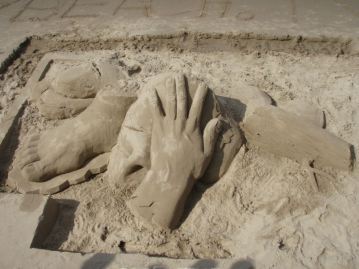 South Bank sand art